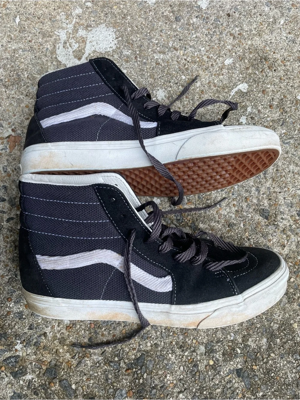 Vans Black High-Top Sneakers with White Stripe